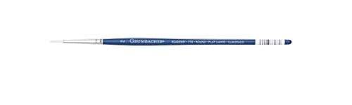 Grumbacher Academy Watercolor Round Brush, White Nylon Bristles, Size 2 (775.2)