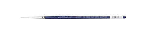 Grumbacher Academy Watercolor Round Brush, White Nylon Bristles, Size 3 (775.3)