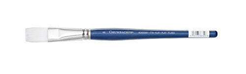 Grumbacher Academy Watercolor Flat Shader Brush, White Nylon Bristles, Size 8 (779.8)