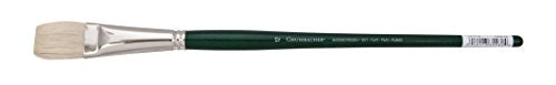 Grumbacher Gainsborough Flat Oil and Acrylic Brush, Hog Bristle, Size 12 (1271F.12)