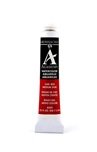 Load image into Gallery viewer, Grumbacher Academy Watercolor Paint, 7.5ml/0.25 Ounce, Cadmium Red Medium Hue (A029)
