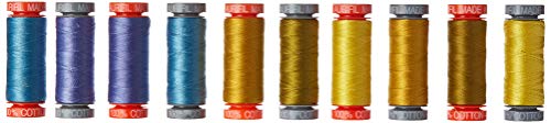 Load image into Gallery viewer, Alison Glass Seventy Six Cool Aurifil Thread Kit 5 50wt and 5 28wt Small Spools AG5028SSCP10
