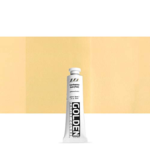 Load image into Gallery viewer, 2 Oz Heavy Body Acrylic Color Paints Color: Gold (Fine)
