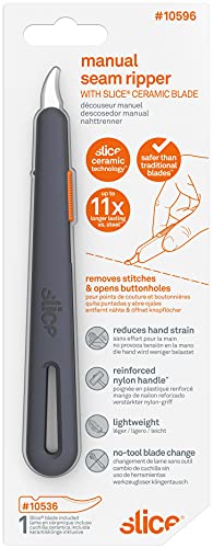 Load image into Gallery viewer, Slice Safety Seam Ripper With Manual Retraction, Safety Blade, 10596 Ambidextrous Tool, Replaceable Blade Lasts up to 11x Longer Than Metal - 1 Piece
