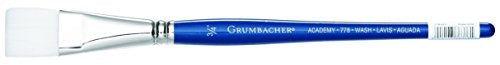 Load image into Gallery viewer, Grumbacher Academy Watercolor Wash Brush, White Nylon Bristles, 3/4&quot; Size (778.075)
