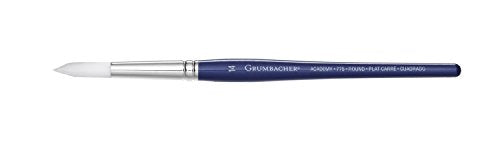 Grumbacher Academy Watercolor Round Brush, White Nylon Bristles, Size 14 (775.14)