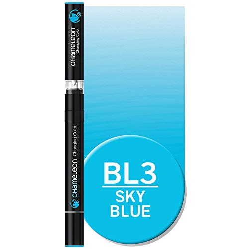 Load image into Gallery viewer, Chameleon Art Products, Chameleon Pen, Sky Blue BL3, One Pen Two Nibs
