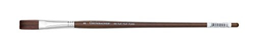 Grumbacher Degas Flat Oil and Acrylic Brush, Mixed Synthetic Bristles, Size 8 (930F8G)