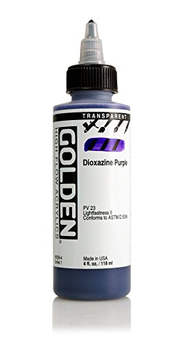 Load image into Gallery viewer, 4oz. High Flow Acrylic Paint Color: Transparent Dioxazine Purple
