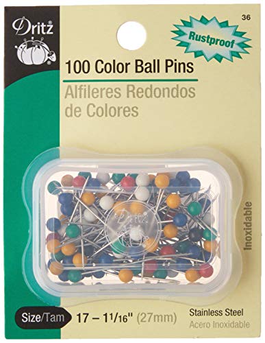 Load image into Gallery viewer, Dritz 36 Color Ball Pins, 1-1/16-Inch (100-Count)
