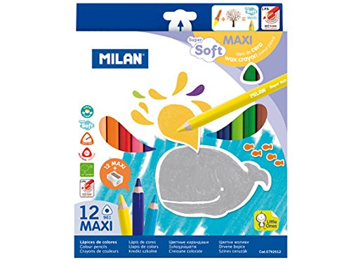 Load image into Gallery viewer, Milan Super Soft Wax Coloured Pencil (Pack of 12)
