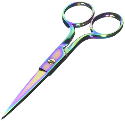 TULA 6 inch Straight Sharp Point Scissors, Rainbow