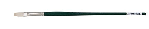 Grumbacher Gainsborough Flat Oil and Acrylic Brush, Hog Bristle, Size 6 (1271F.6)