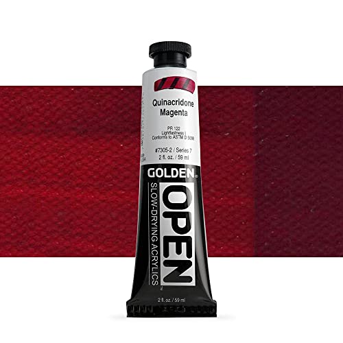 Load image into Gallery viewer, Open 2 Oz Acrylic Color Paints Color: Quinacridone Magenta
