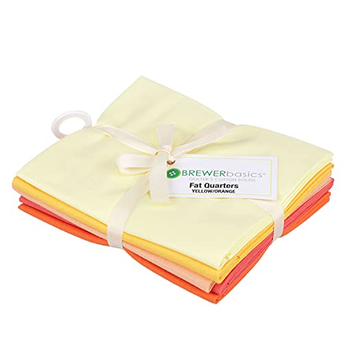 Brewer Quilting & Sewing Supplies Fat Quarters precuts, Yellow Orange