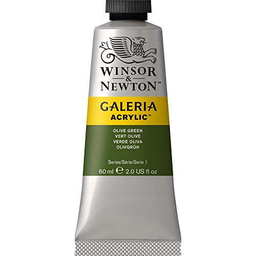 Load image into Gallery viewer, Winsor &amp; Newton 2120447 Galeria Acrylic Paint, 60-ml Tube, Olive Green, 2 Fl Oz
