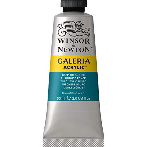 Load image into Gallery viewer, Winsor &amp; Newton 2120232 Galeria Acrylic Paint, 60-ml Tube, Deep Turquoise, 2 Fl Oz
