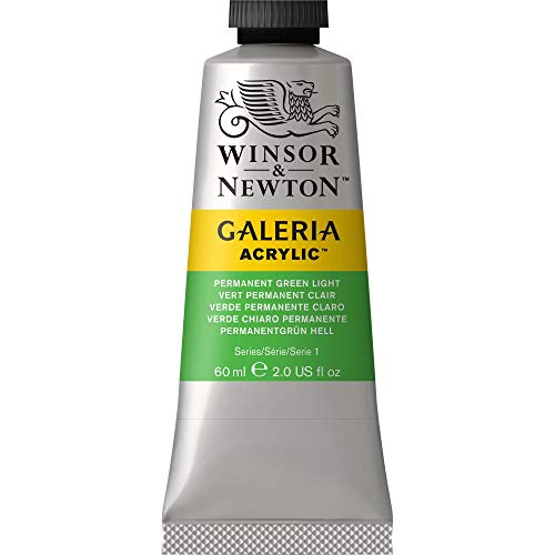 Load image into Gallery viewer, Winsor &amp; Newton Galeria Acrylic Paint, 60-ml Tube, Permanent Green Light, 2 Fl Oz
