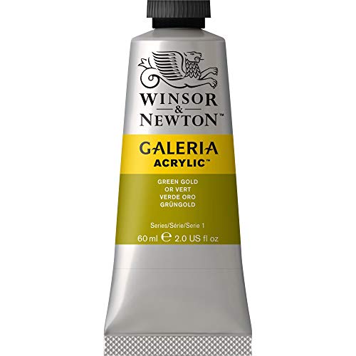 Load image into Gallery viewer, Winsor &amp; Newton Galeria Acrylic Paint, 60-ml Tube, Green Gold, 2 Fl Oz
