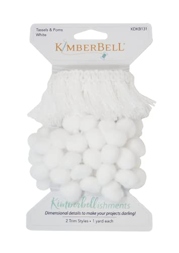 Load image into Gallery viewer, Kimberbell Rick Rack (White: Tassels &amp; Poms)
