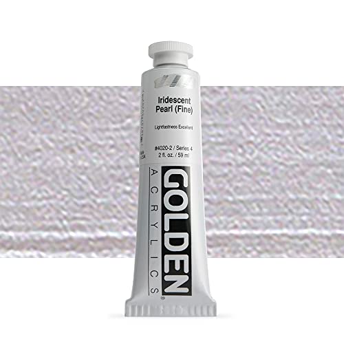 Load image into Gallery viewer, 2 Oz Heavy Body Iridescent Color Acrylic Paint Color: Pearl (Fine)
