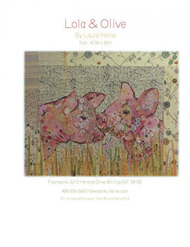 Load image into Gallery viewer, Fiberworks Lola and Olive Pigs Collage Wall Hanging Quilt Pattern
