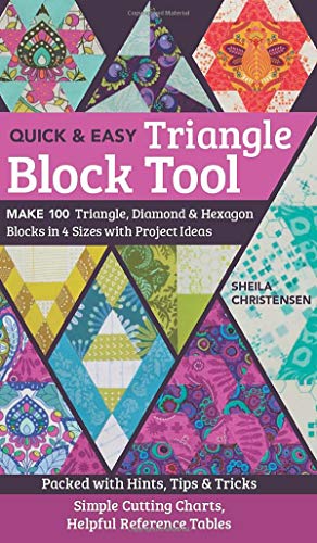 Load image into Gallery viewer, The Quick &amp; Easy Triangle Block Tool: Make 100 Triangle, Diamond &amp; Hexagon Blocks in 4 Sizes with Project Ideas; Packed with Hints, Tips &amp; Tricks; Simple Cutting Charts, Helpful Reference Tables
