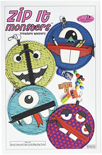 Eazy Peazy Quilts Easy Peazy Zip It Monsters Treasure Keepers Pattern