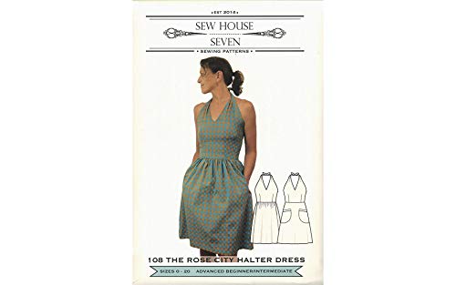 Load image into Gallery viewer, Sew House Seven Rose City Halter Dress Ptrn
