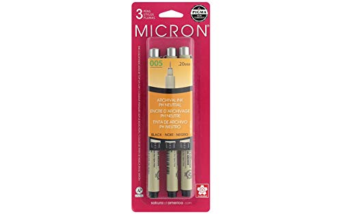 Load image into Gallery viewer, Sakura Pigma Micron Pen 005 Blk 3pc
