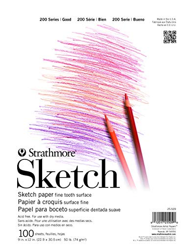 Load image into Gallery viewer, Strathmore (25-505 STR-025-505 100 Sheet Sketch Pad, White , 5.5 by 8.5&quot;, 5.5&quot;x8.5&quot;
