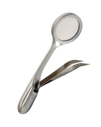 Load image into Gallery viewer, Mighty Bright Metal Lighted Tweezer &amp; Magnifier [With Batteries Included]
