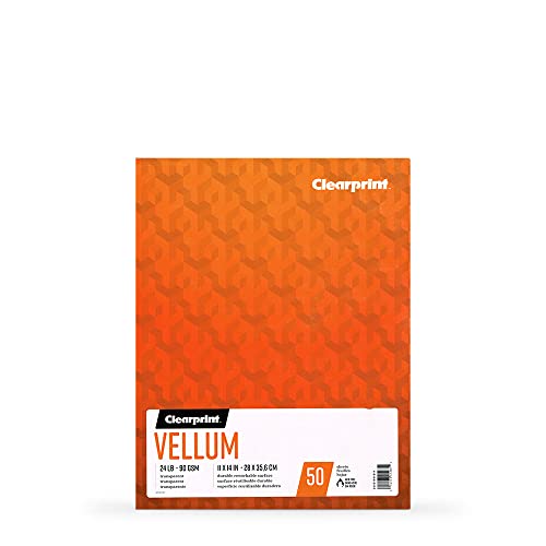 Load image into Gallery viewer, Clearprint Vellum Pad, 24 LB, 90 GSM, 11 x 14 Inches, 50 Sheets Per Pad, 1 Each (26321501311)
