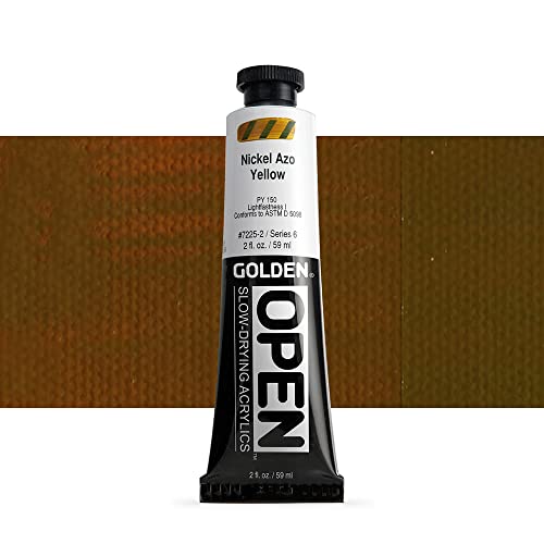 Load image into Gallery viewer, Open 2 Oz Acrylic Color Paints Color: Nickel AZO Yellow
