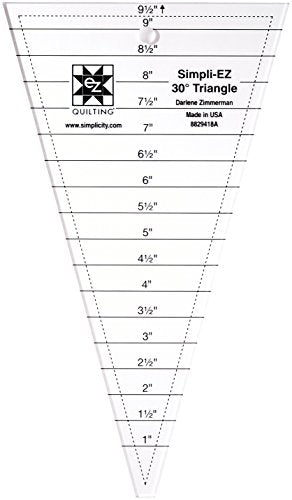 EZ Quilting 30 Degree Triangle Ruler, White