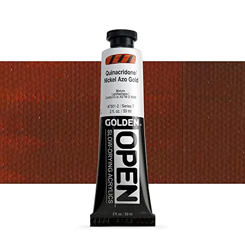 Load image into Gallery viewer, Open 2 Oz Acrylic Color Paints Color: Quinacridone/Nickel AZO Gold
