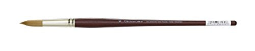 Grumbacher Goldenedge Golden Toray Round Oil and Acrylic Brush, Synthetic Bristles, Size 10 (630R10G)