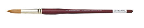 Grumbacher Goldenedge Golden Toray Round Oil and Acrylic Brush, Synthetic Bristles, Size 12 (630R12G)