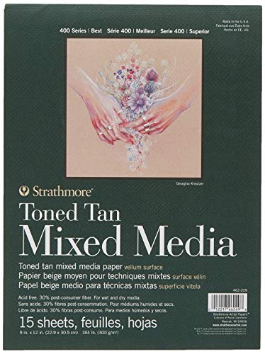 Load image into Gallery viewer, Strathmore 462-209, 400 Series Toned Tan Mixed Media Pad, 9&quot;x12&quot; Glue Bound, 15 Sheets per Pad
