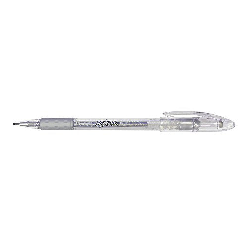 Load image into Gallery viewer, Pentel Sparkle Pop Gel Pen, 1.0mm Bold Point, Silver-Light Silver Ink (K91-DZ)
