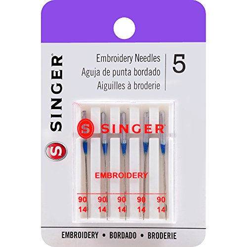 Load image into Gallery viewer, SINGER 04728 Universal Embroidery Sewing Machine Needles, Size 90/14, 5-Count , White
