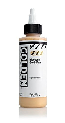 Load image into Gallery viewer, 4oz. High Flow Acrylic Paint Color: Iridescent Gold
