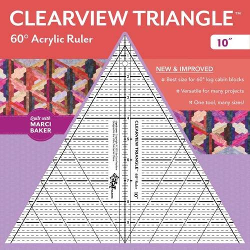 Load image into Gallery viewer, Clearview Triangle™ 60° Acrylic Ruler?10&quot;
