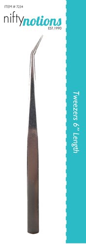 Load image into Gallery viewer, Nifty Notions Smooth 6&quot; Bent Tweezers - Perfect for Sergers

