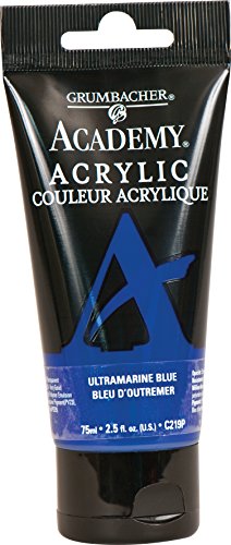 Load image into Gallery viewer, Grumbacher Academy Acrylic Paint, 75ml/2.5 Ounce Plastic Tube, Ultramarine Blue (C219P)
