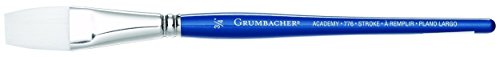 Load image into Gallery viewer, Grumbacher Academy Watercolor Stroke Brush, White Nylon Bristles, 3/4&quot; Size (776.075)
