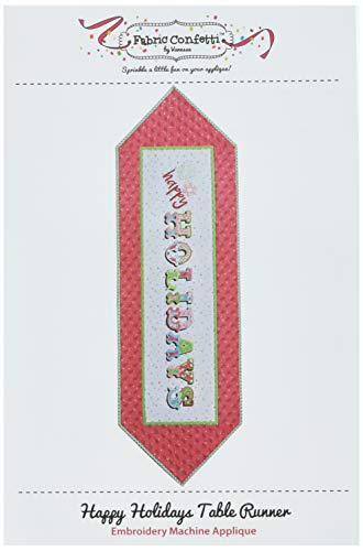 Load image into Gallery viewer, Fabric Confetti CD Happy Holiday Table Runner Pattern, None
