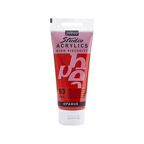PEBEO - Acrylic Fine Studio Acrylics - Dark Cadmium Red Hue - Dark Cadmium Red Hue 100ml/3.38oz