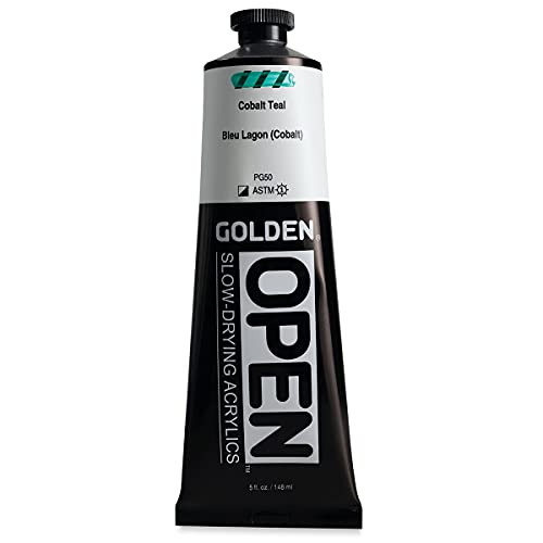 Load image into Gallery viewer, Golden Open Acrylic 5 oz Tube Cobalt Teal
