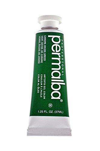 Permalba 1013 37-Ml Artist Oil Color, Chrome Oxide Green